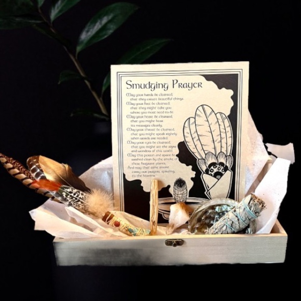 Wand Crystals Palo Santo Abalone Smudging healing Kit